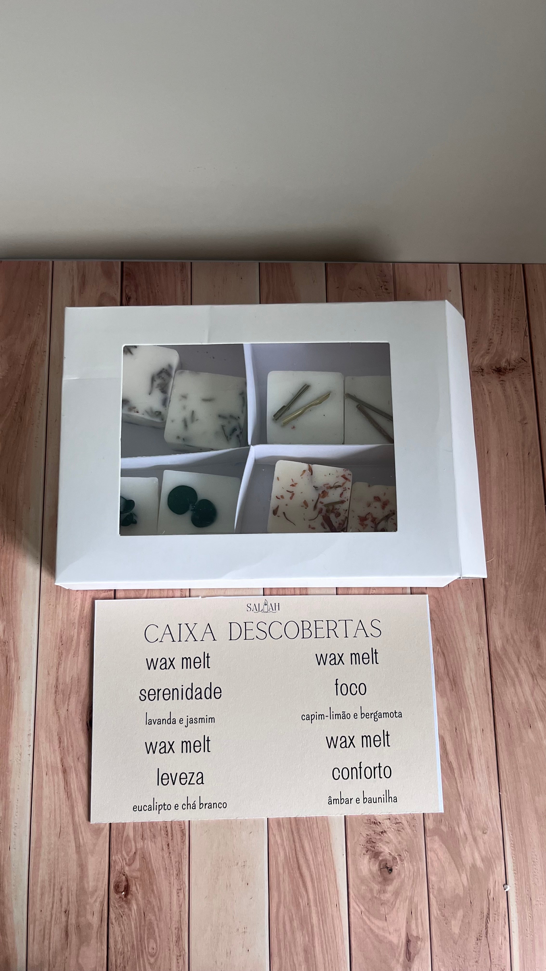 Wax Melts Sentir · Caixa de descoberta